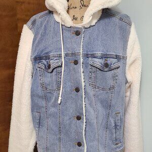 Blue Denim with Fleece Jacket, 1X